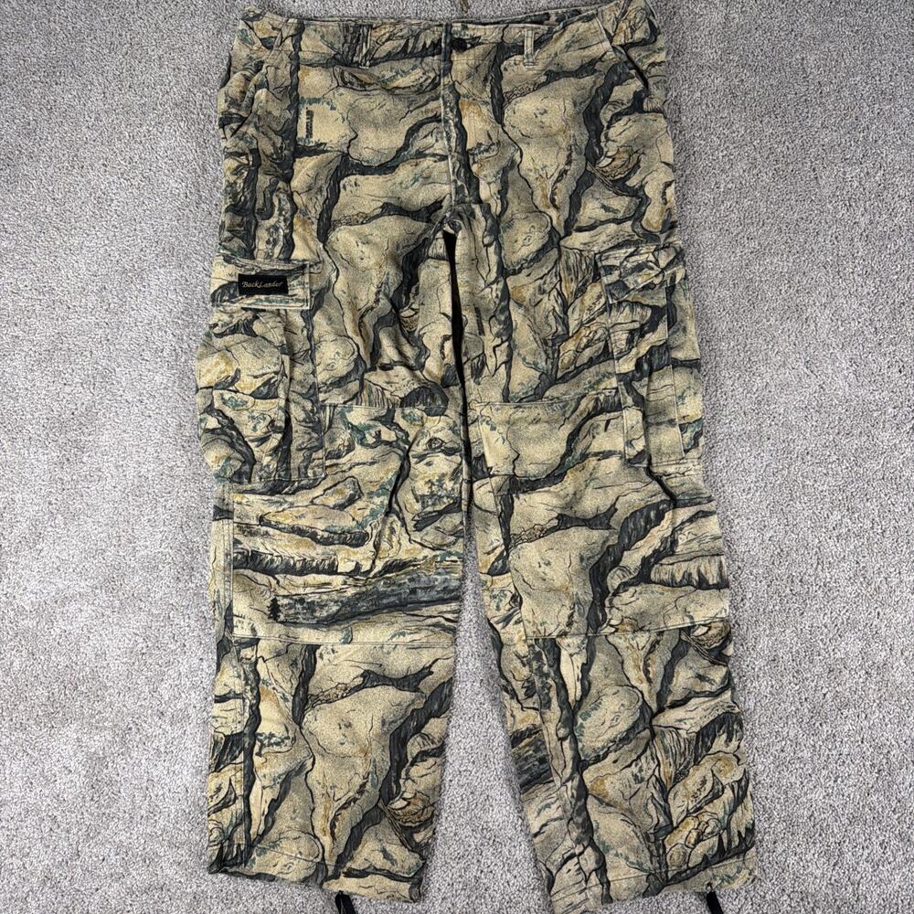 Vtg Backlander Cargo Pants Men XL 40x32 Badlands Camouflage Cinchable Paratroop